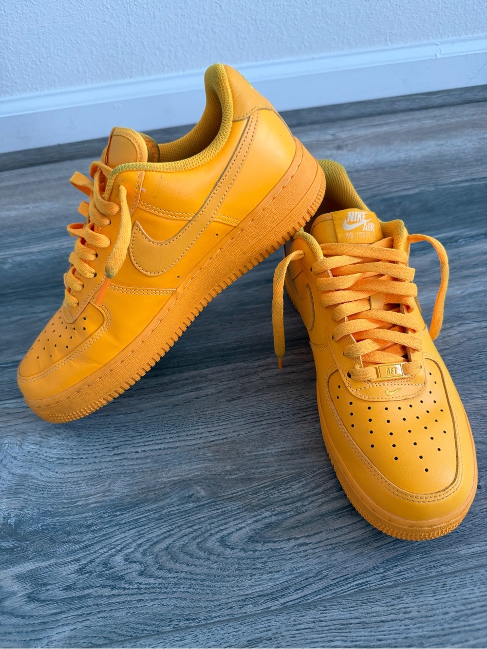 Nike Air Force 1 ‘07 Low - Vibrant Yellow Orange Men’s size 10